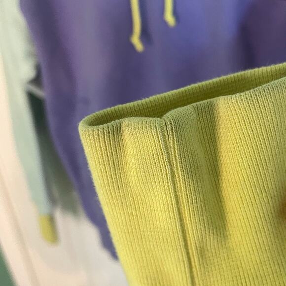 Teddy Fresh Pastel Colorblock Hoodie 100% Cotton Long Sleeve Men's Size Small - Picture 11 of 13